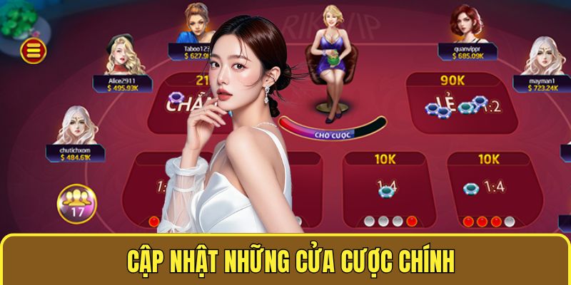 Cập nhật những cửa cược chính